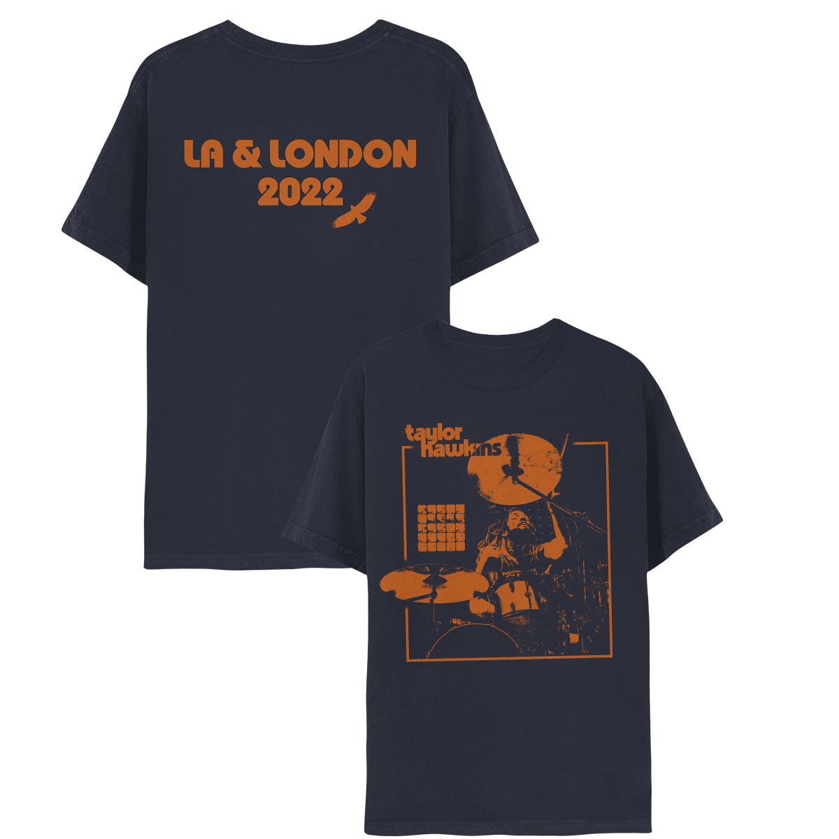 Taylor Hawkins Tribute Concert Tee - Navy - Benefitting Music Cares (USA) and Music Support (UK)-Foo Fighters