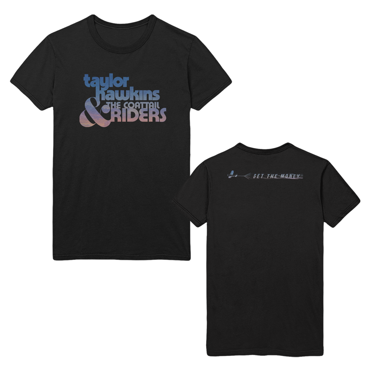 Taylor Hawkins & The Coattail Riders – Sky Inlay Black Tee-Taylor Hawkins