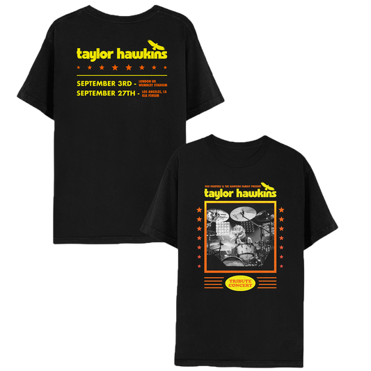 Taylor Hawkins Tribute Concert Tee - Black & Yellow