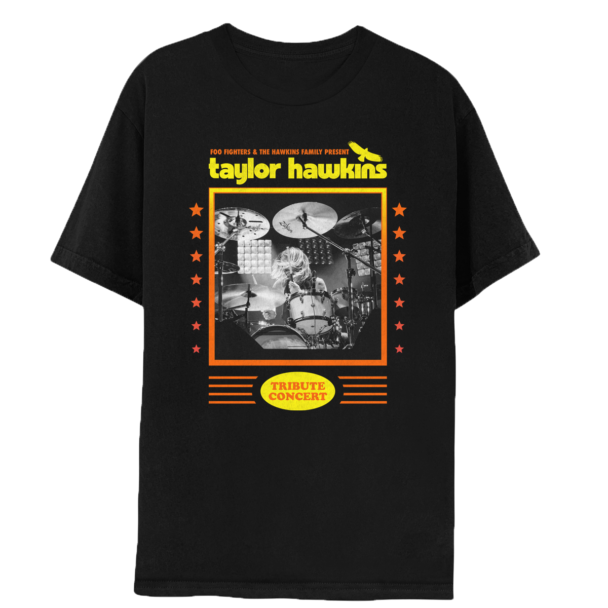 Taylor Hawkins Tribute Concert Tee - Black & Yellow