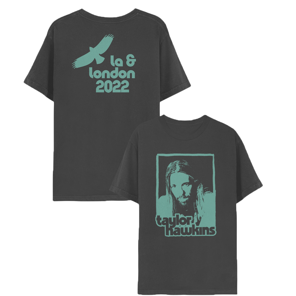 Taylor Hawkins Tribute Concert Tee - Charcoal - Benefitting Music Cares (USA) and Music Support (UK)