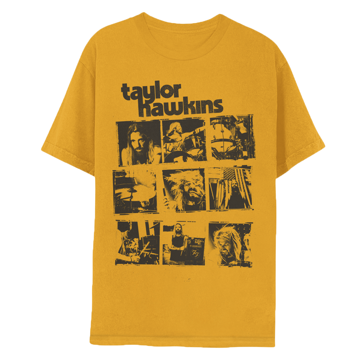 Taylor Hawkins Tribute Concert Tee - Mustard - Benefitting Music Cares (USA) and Music Support (UK)